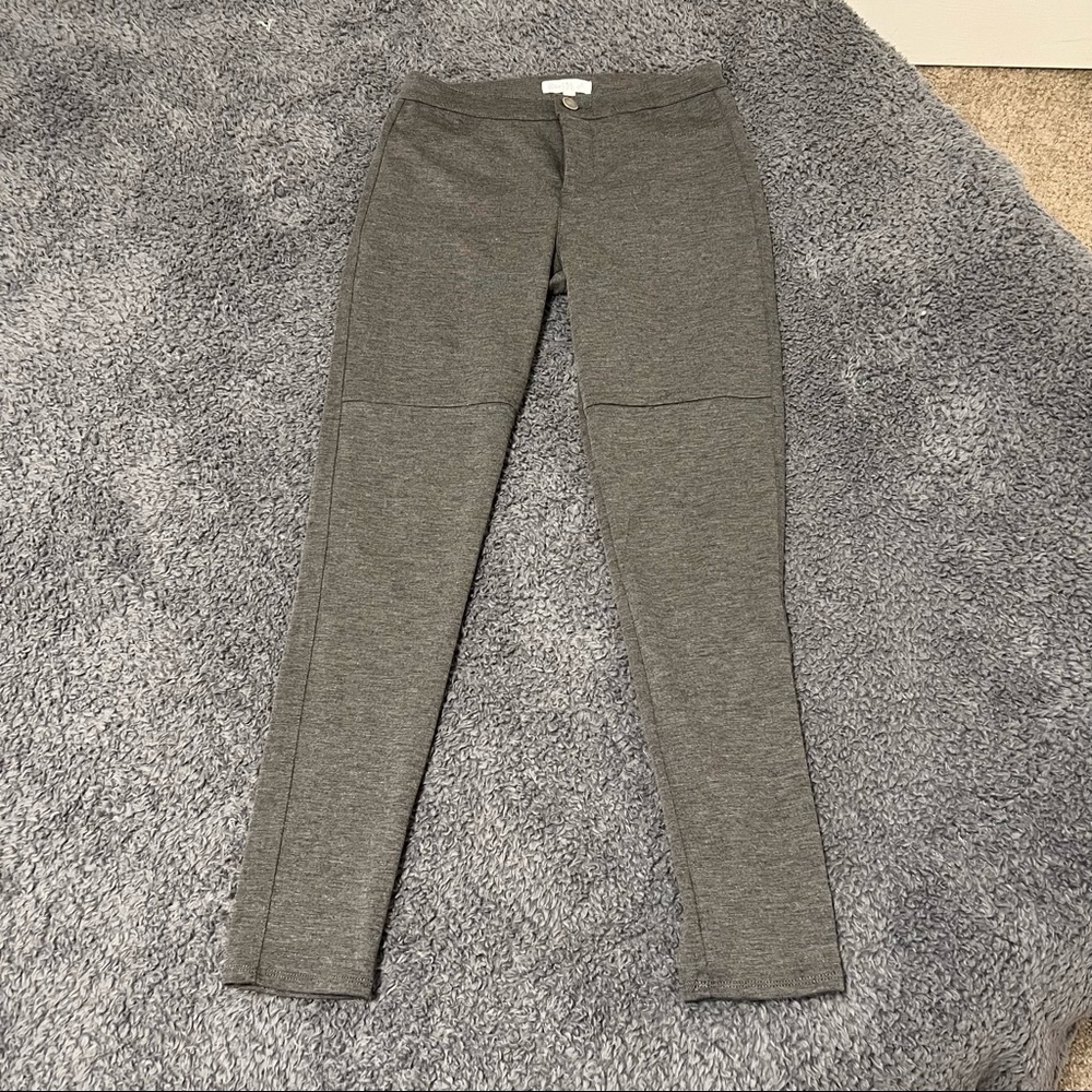 Grey skinny work pants